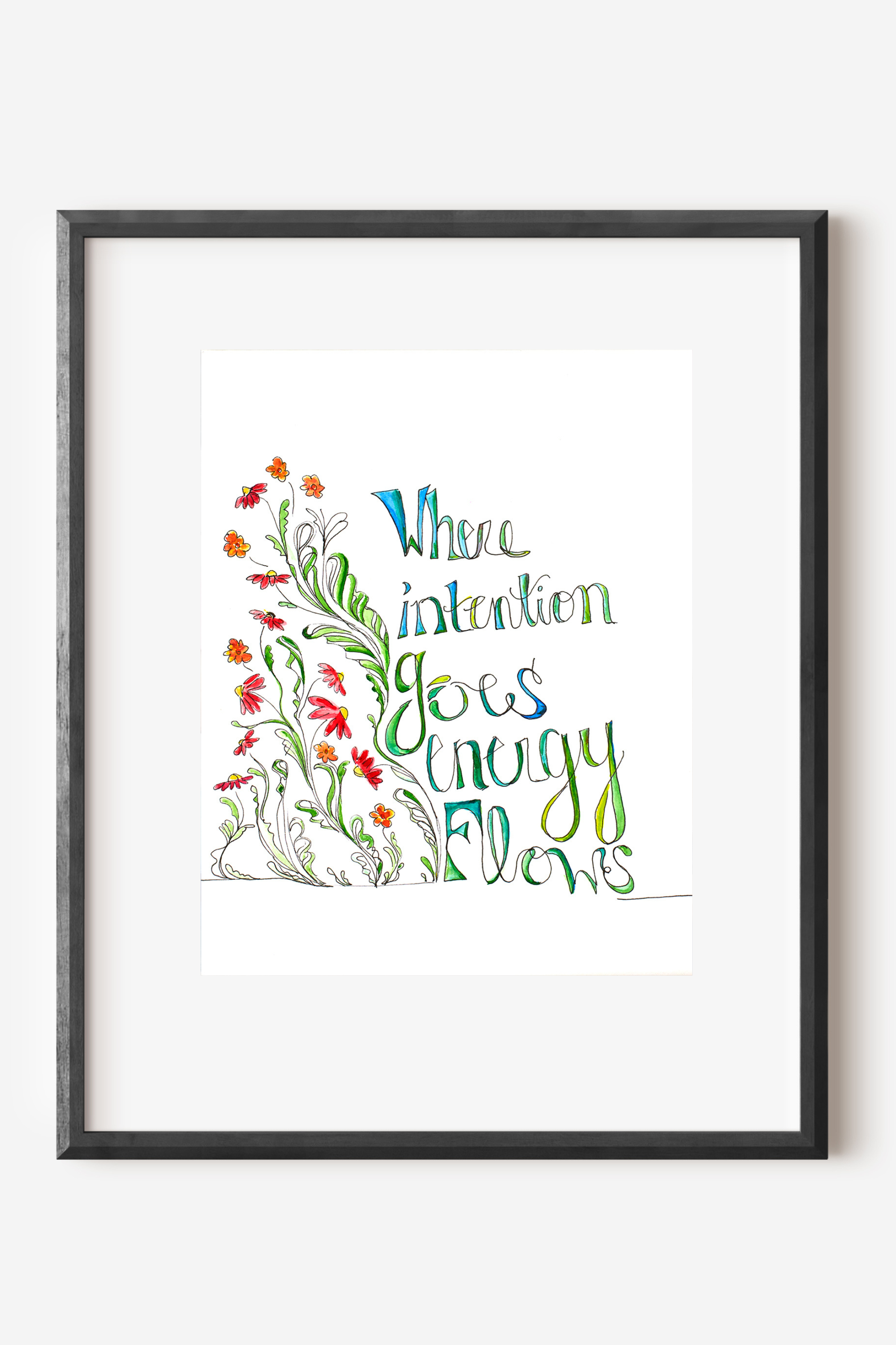 Framed "Energy Flows", 8" x 10"